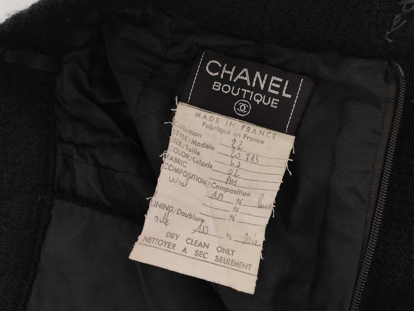CHANEL 1991SS runway jacket set, black, size 40, other apparel