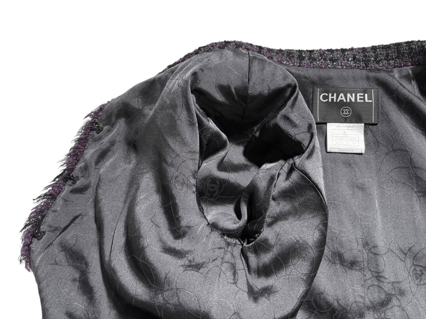 CHANEL Fancy Tweed Jacket 03A Size 36 Jacket
