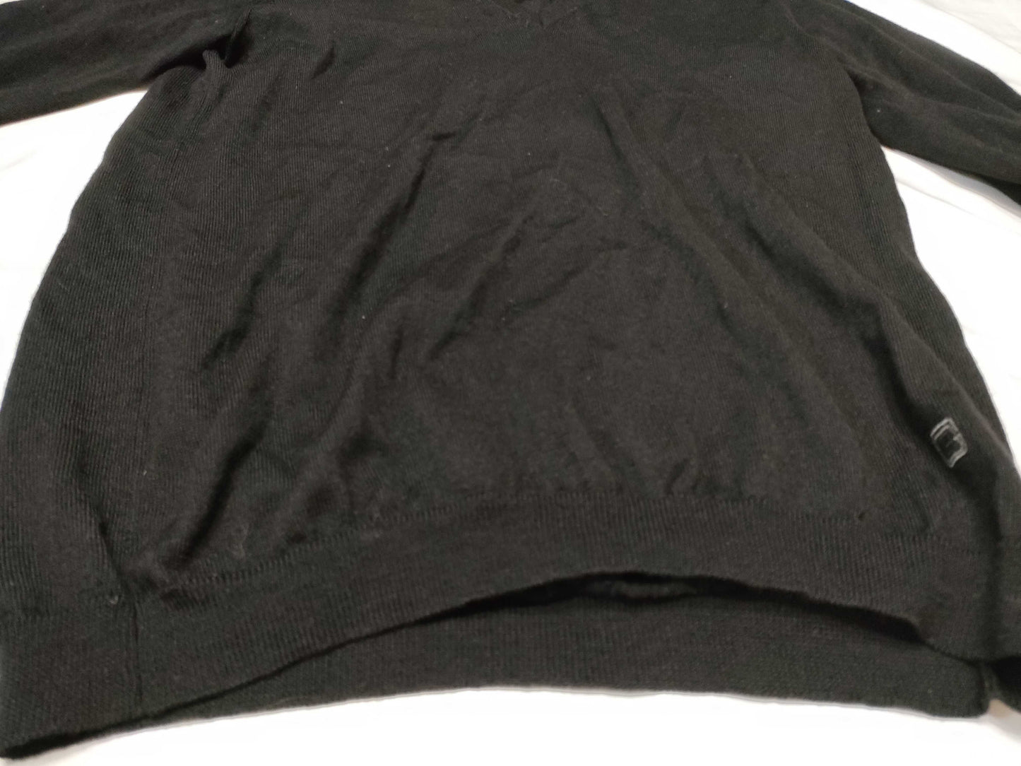 GUCCI Knit Sweater with Embroidered Logo, Size L, Tops