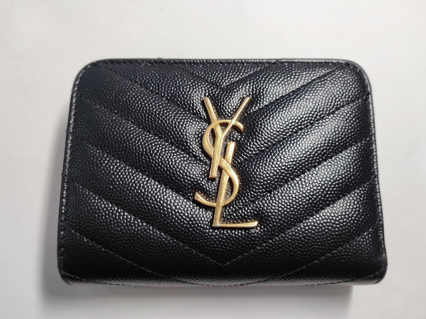SAINT LAURENT Black Wallet with Box