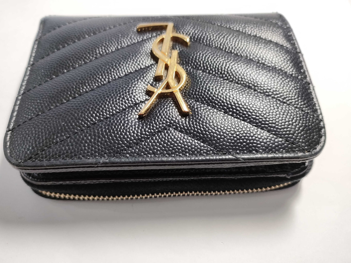 SAINT LAURENT Black Wallet with Box