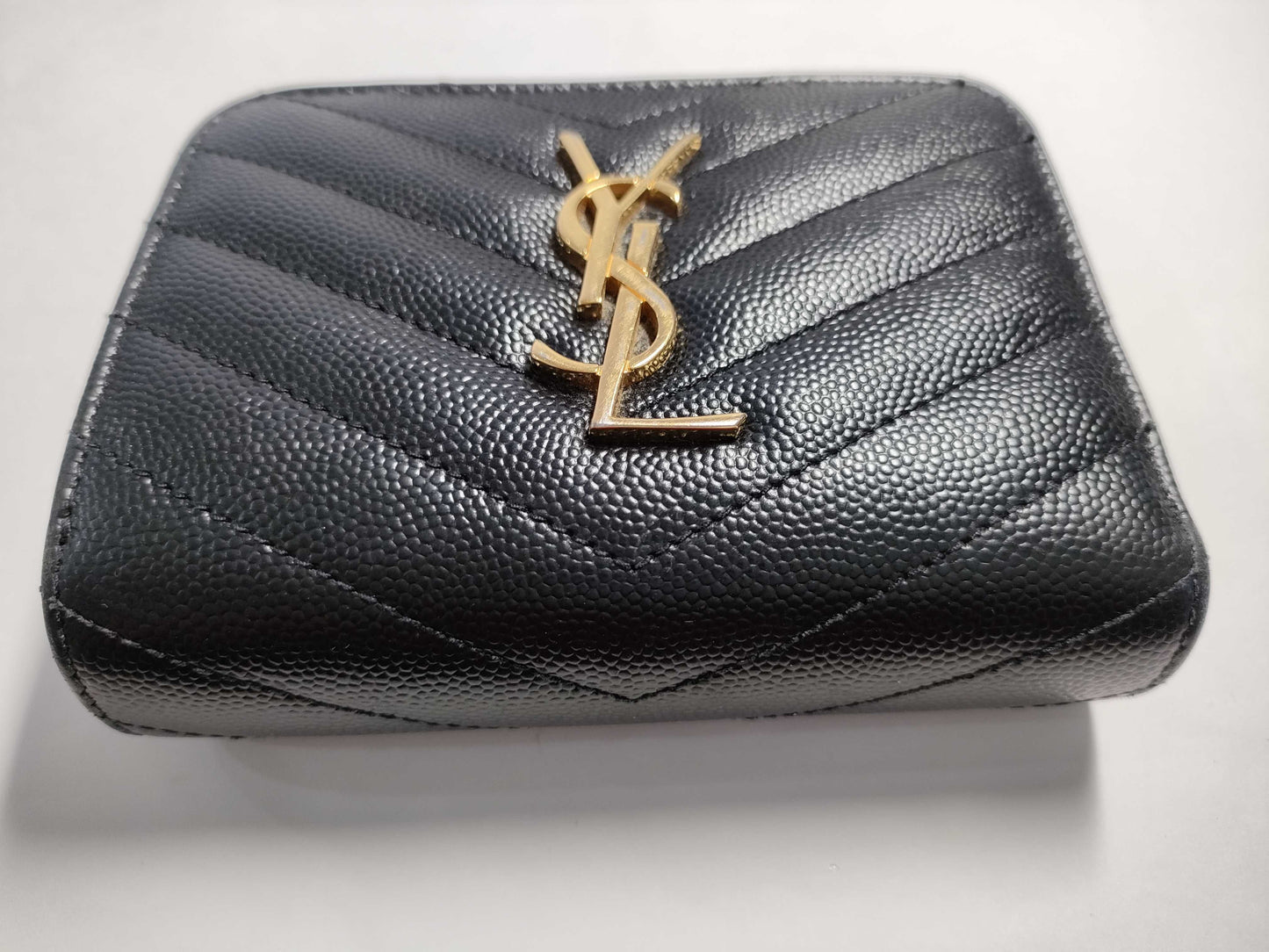 SAINT LAURENT Black Wallet with Box