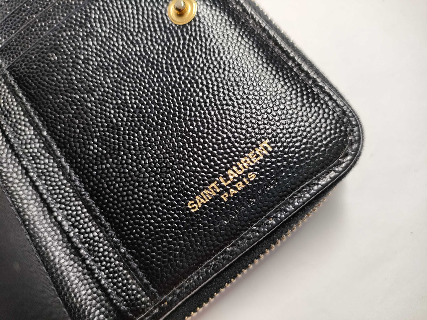 SAINT LAURENT Black Wallet with Box