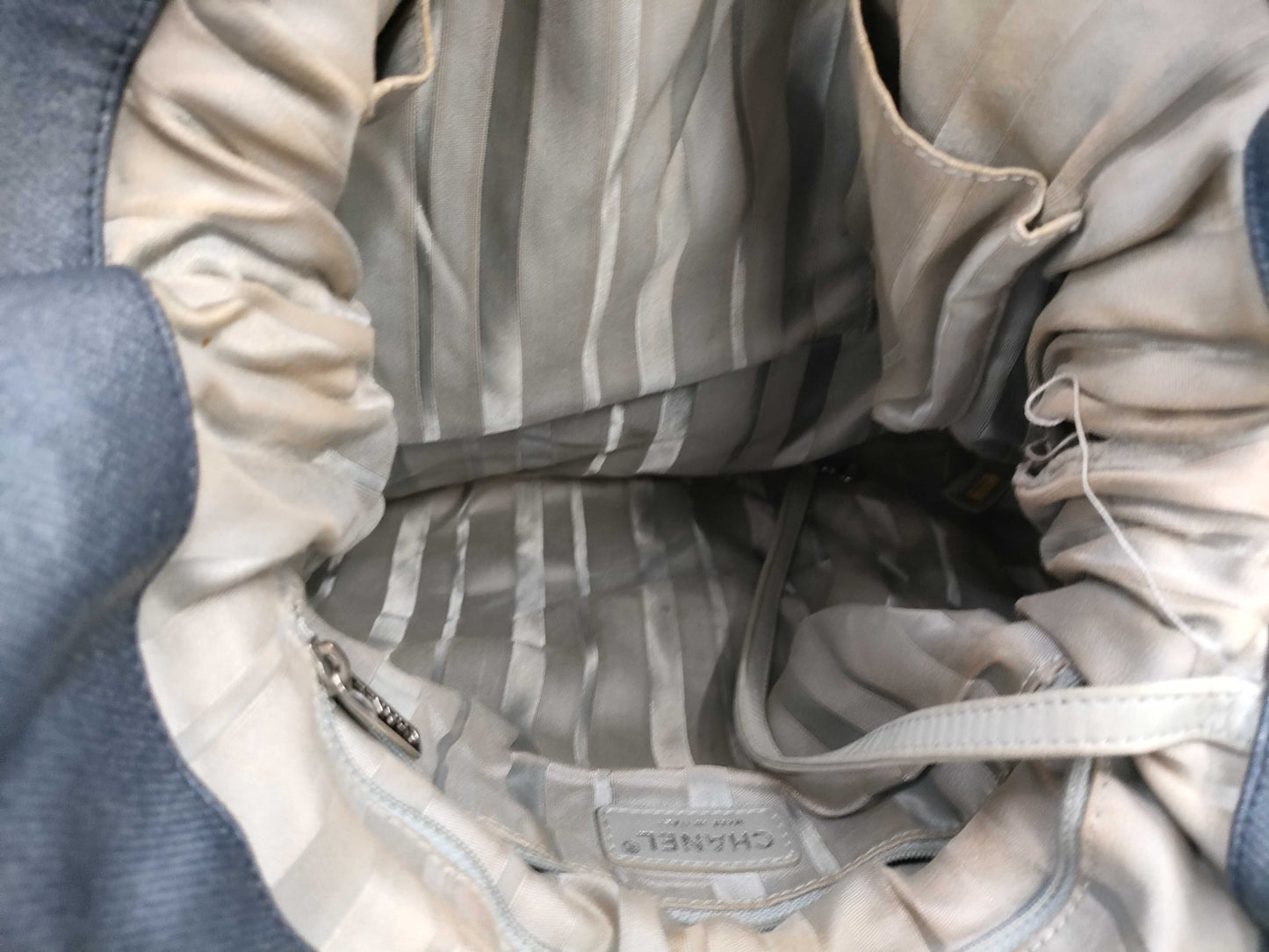 CHANEL Chain Shoulder Coated Canvas Shoulder Bag