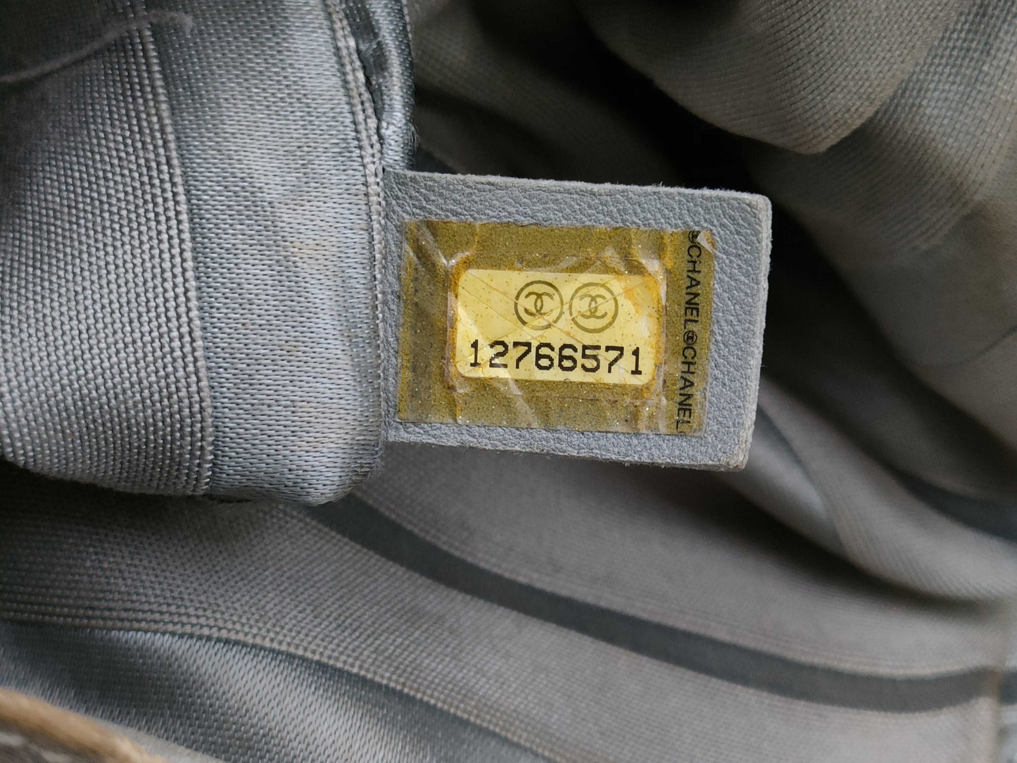 CHANEL Chain Shoulder Coated Canvas Shoulder Bag