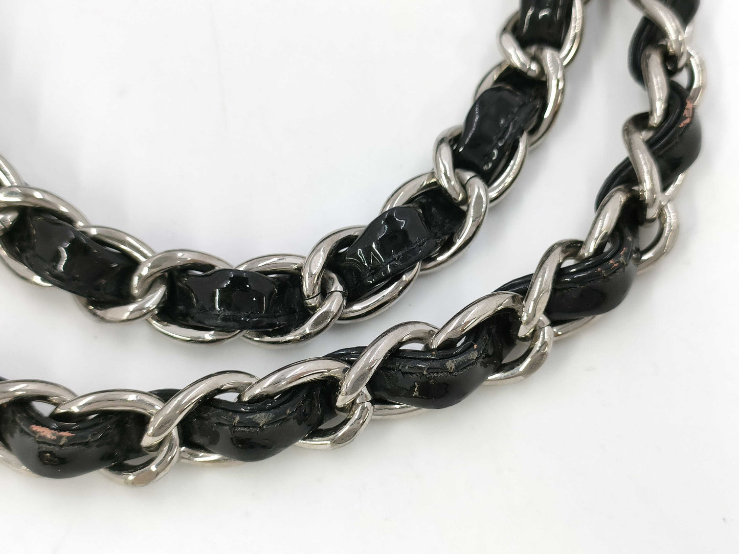 CHANEL Patent Leather Bonbon Chain Shoulder Bag
