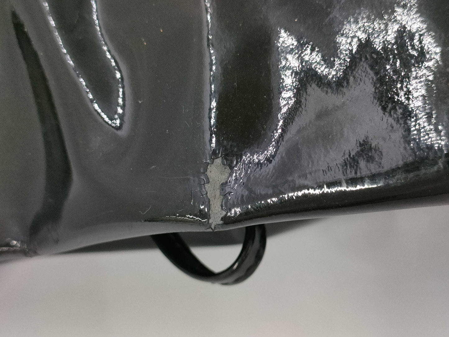 CHANEL Patent Leather Bonbon Chain Shoulder Bag