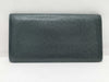 LOUIS VUITTON RFID Unverifiable SP2172 Taiga Louis Vuitton Brazza Wallet Black Taiga Leather Silver Brass SP2172 Wallet