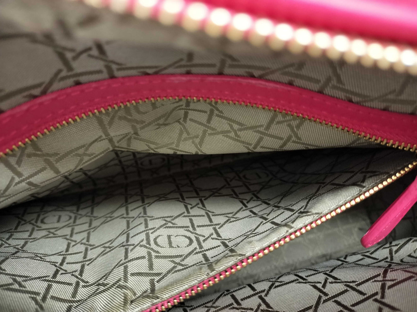 Dior Lady Dior Large Zip Handbag in Fuchsia Cannage Lambskin Leather and Gold, 16-BO-0193