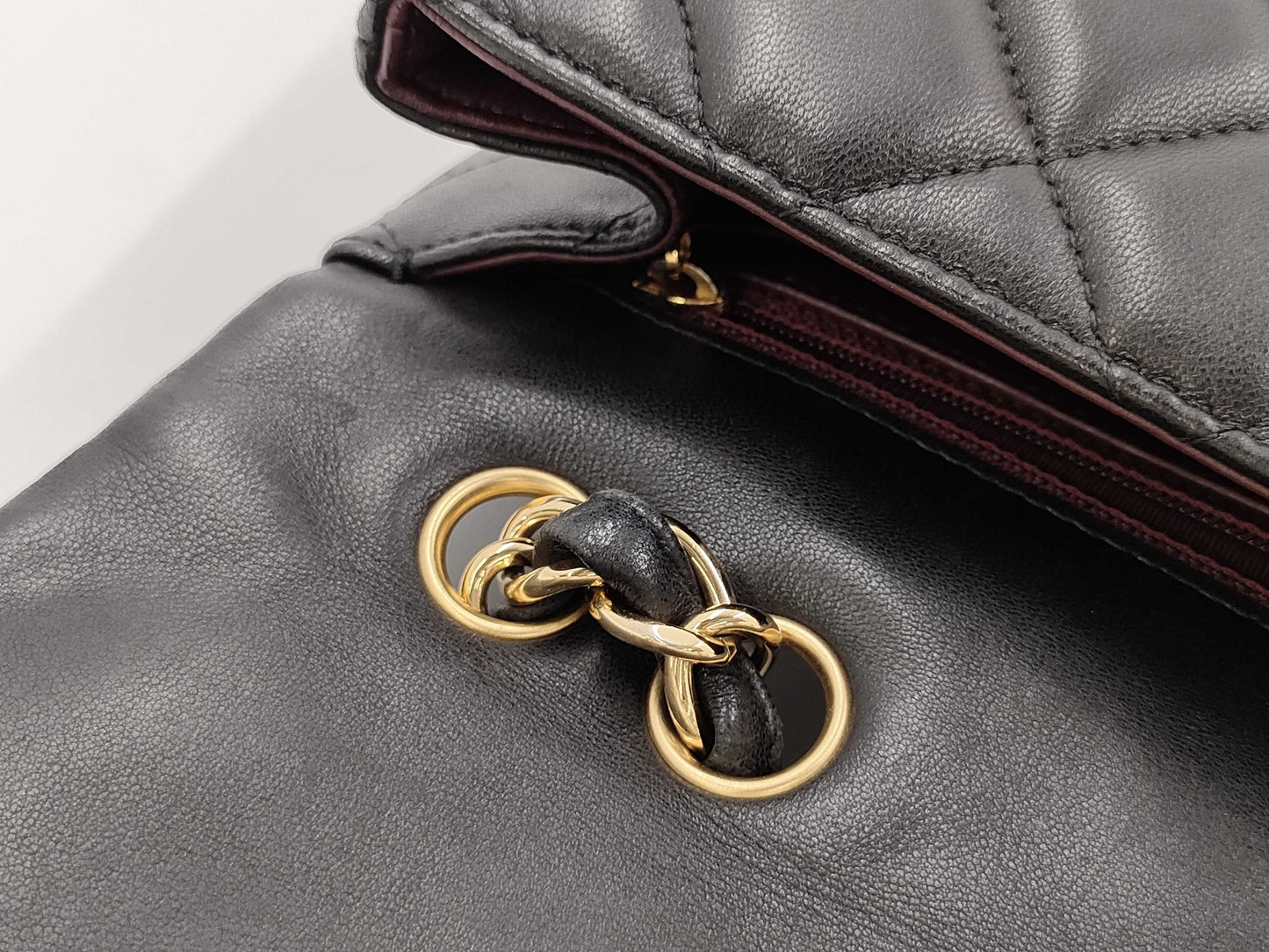 CHANEL Jumbo Classic Single Flap Shoulder Bag in Black Quilted Lambskin Leather with Gold Finish