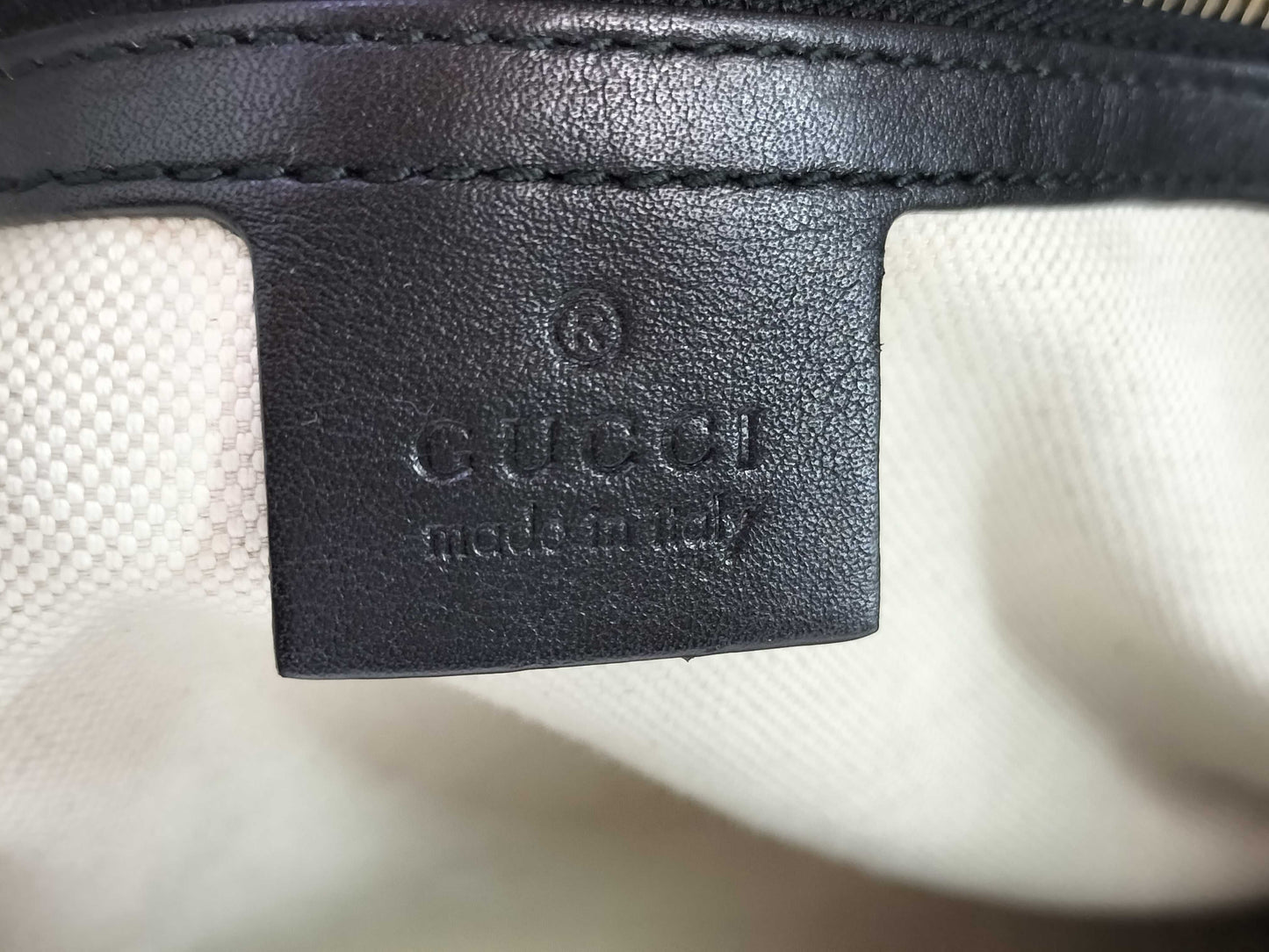 GUCCI Nice Tote in Black Micro Guccissima Patent Leather with Gold Tote Bag, 309613 002123