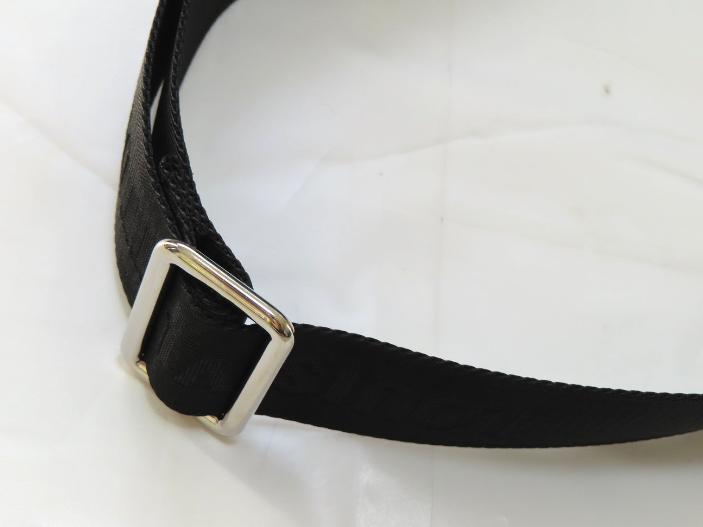 LOUIS VUITTON Louis Vuitton Signature Adjustable Strap, Black/Green, Silver Hardware, 95*4.5*0.5cm Strap