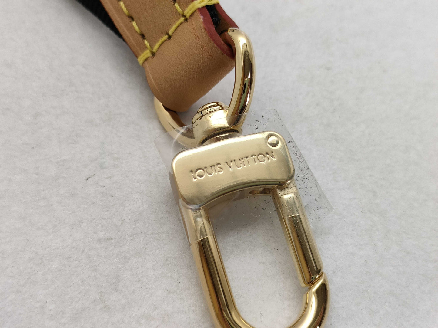 LOUIS VUITTON Signature Strap, Beige/Black/Pink, Signature Canvas, Gold Hardware, 95*4.5*.05cm Strap