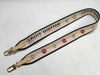 LOUIS VUITTON Signature Strap, Beige/Black/Pink, Signature Canvas, Gold Hardware, 95*4.5*.05cm Strap