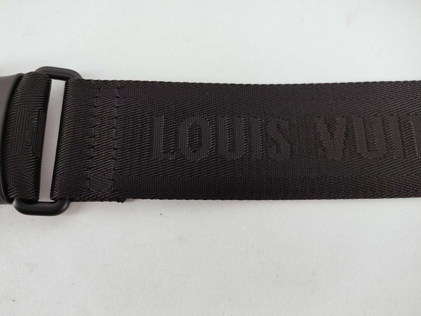LOUIS VUITTON Louis Vuitton Signature Adjustable Strap Black with Black Hardware 95*5*.05cm Other Accessories