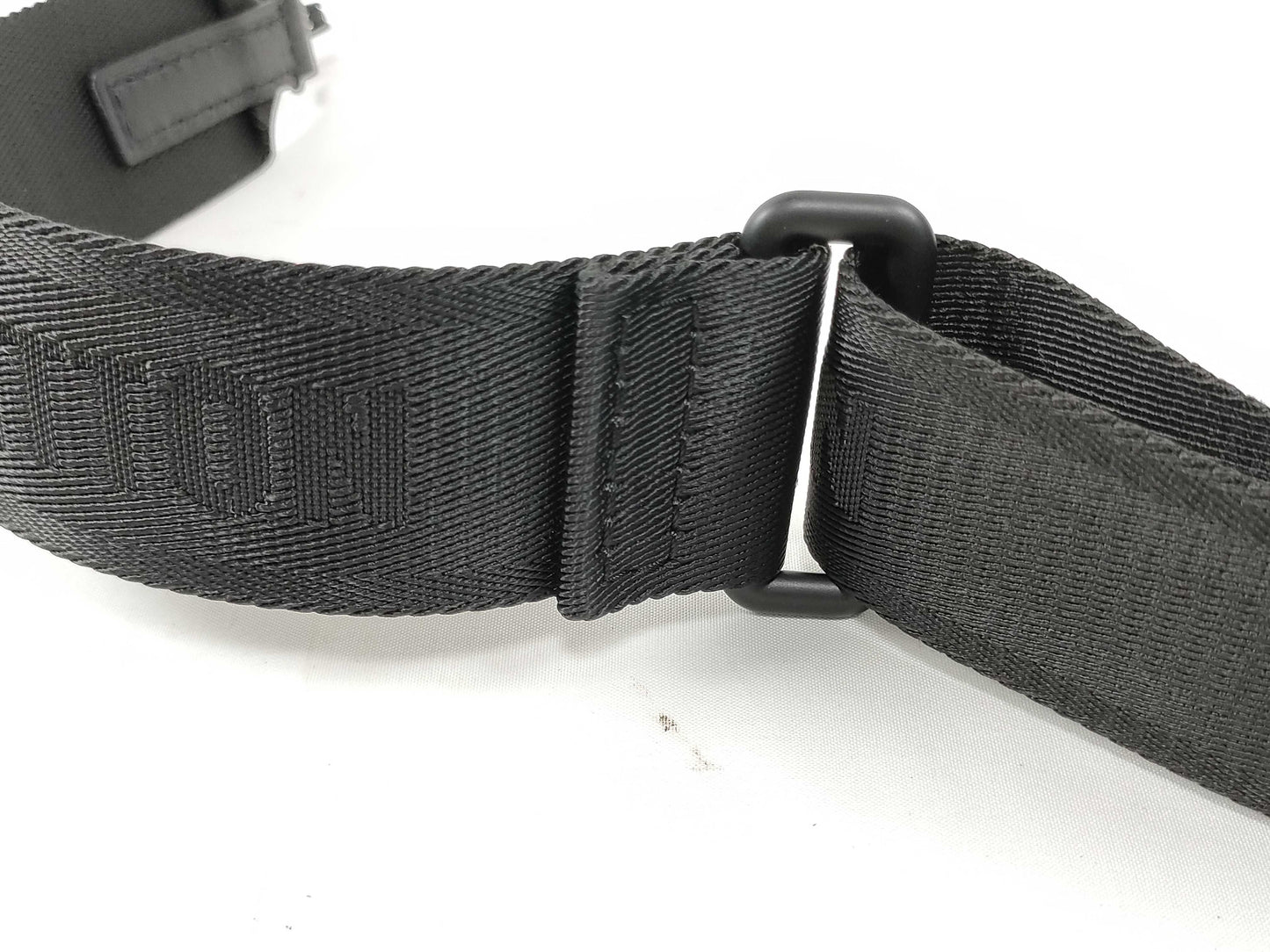 LOUIS VUITTON Louis Vuitton Signature Adjustable Strap Black with Black Hardware 95*4.5*0.5cm Strap