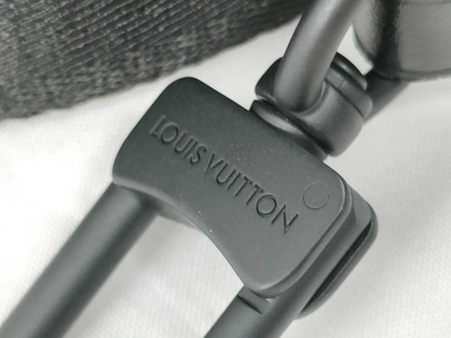 LOUIS VUITTON Louis Vuitton Signature Adjustable Strap, Black with Black Hardware, 95*4.5*0.5cm Strap