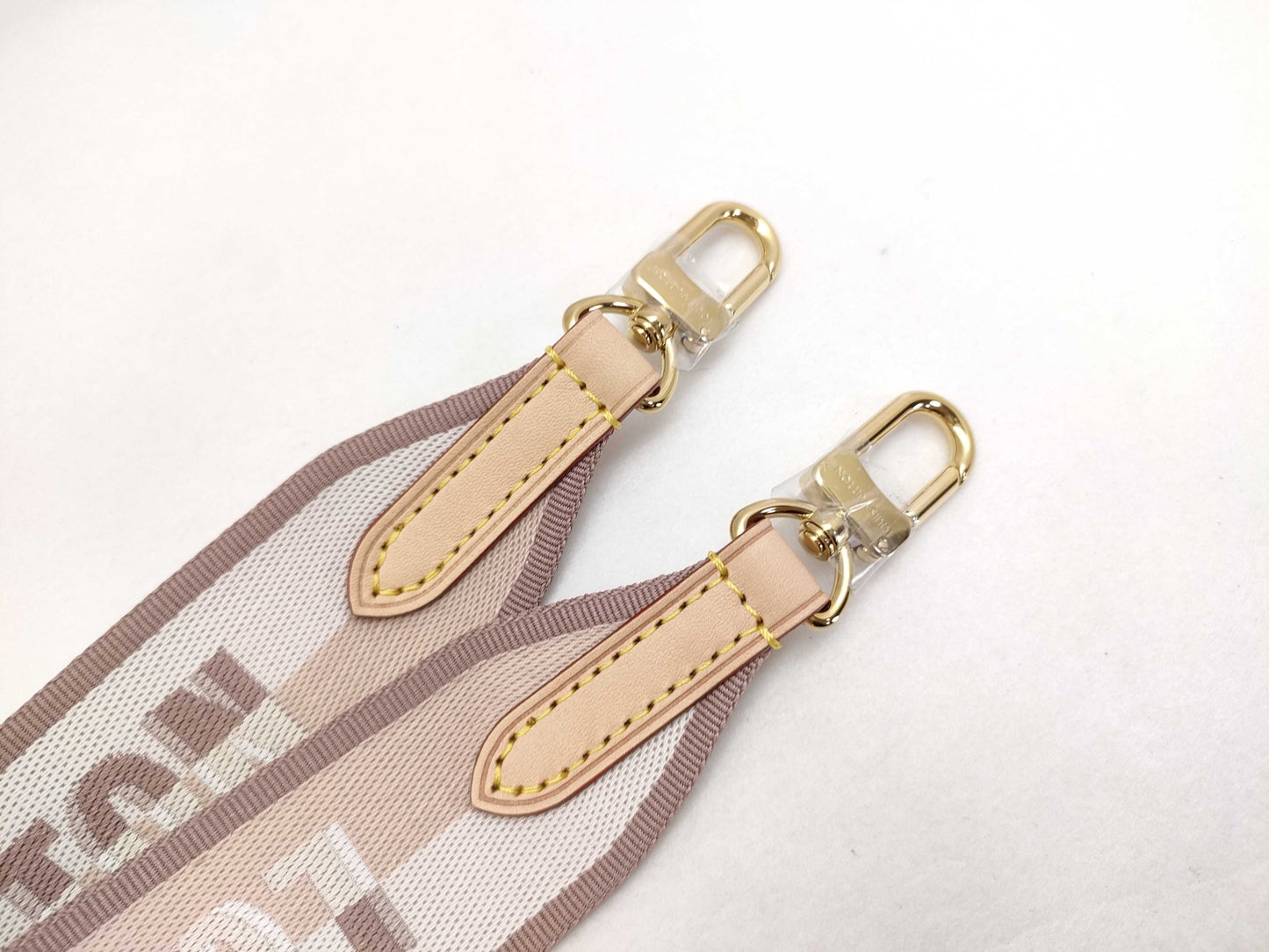 LOUIS VUITTON Signature Strap, Beige/Brown Canvas with Gold Hardware, 95*4.5*.05cm Strap