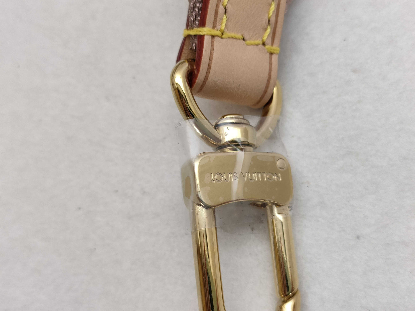 LOUIS VUITTON Signature Strap, Beige/Brown Canvas with Gold Hardware, 95*4.5*.05cm Strap