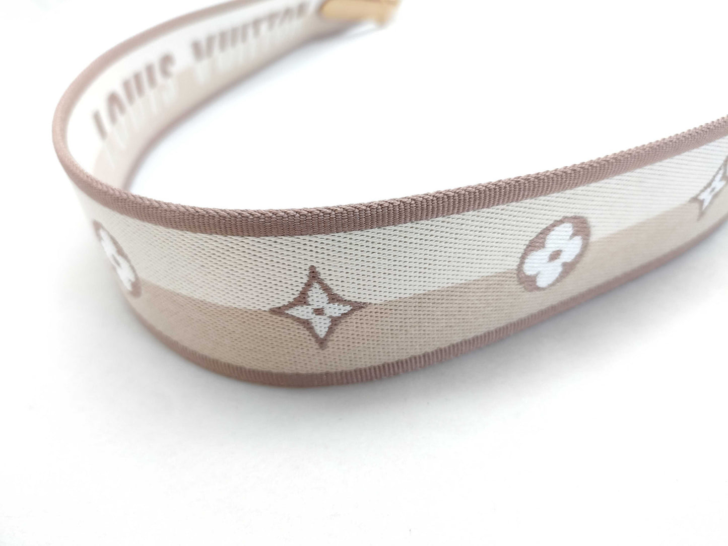 LOUIS VUITTON Signature Strap, Beige/Brown Canvas with Gold Hardware, 95*4.5*.05cm Strap