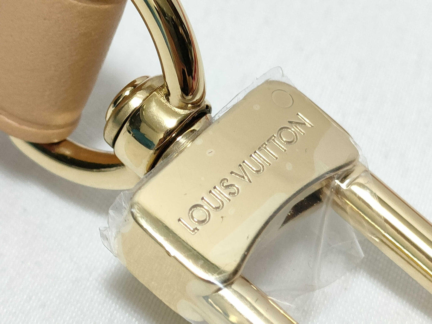 LOUIS VUITTON RFID Unverifiable Serial Number Unverifiable Louis Vuitton Signature Strap Pink/Beige Canvas Gold Hardware 95*4.5*.05cm Strap