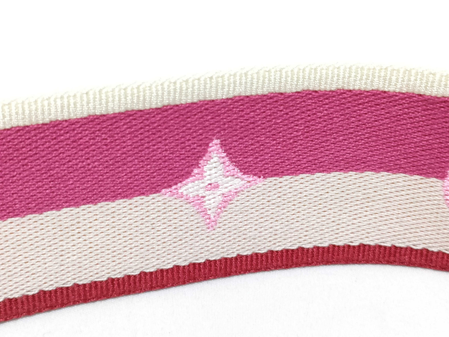 LOUIS VUITTON RFID Unverifiable Serial Number Unverifiable Louis Vuitton Signature Strap Pink/Beige Canvas Gold Hardware 95*4.5*.05cm Strap