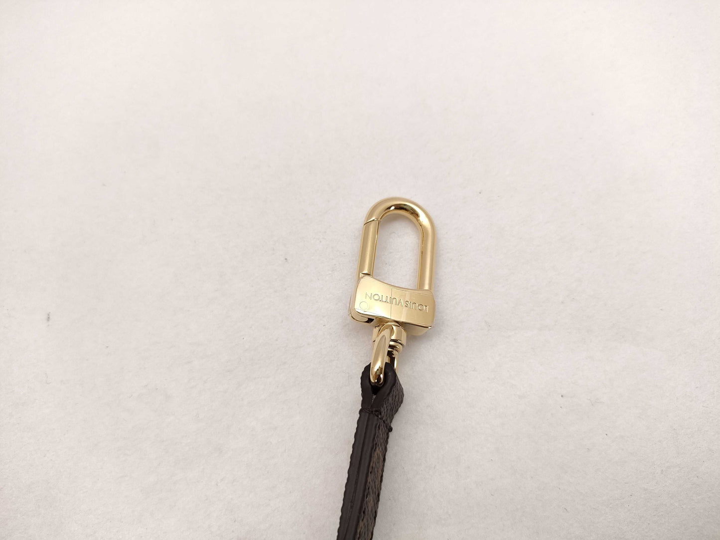 LOUIS VUITTON Louis Vuitton Monogram Adjustable Strap Brown with Gold Hardware 80*2*.05cm Strap