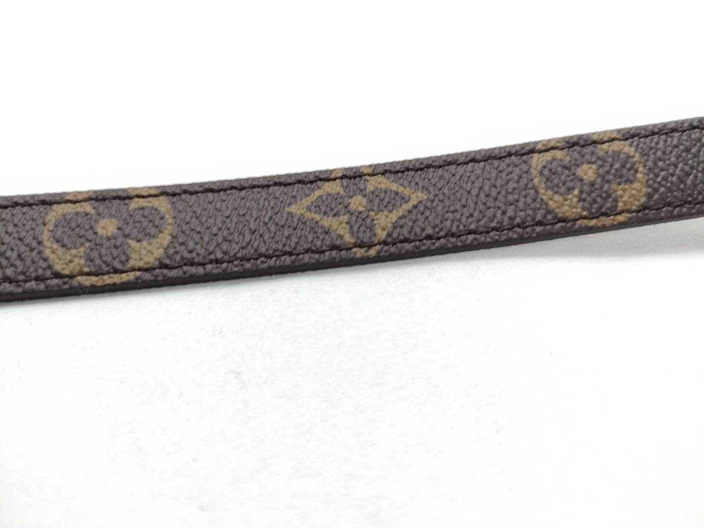 LOUIS VUITTON Louis Vuitton Monogram Adjustable Strap Brown with Gold Hardware 80*2*.05cm Strap