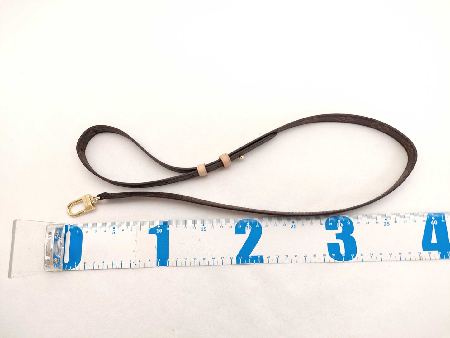 LOUIS VUITTON Louis Vuitton Monogram Adjustable Strap Brown with Gold Hardware 80*2*.05cm Strap