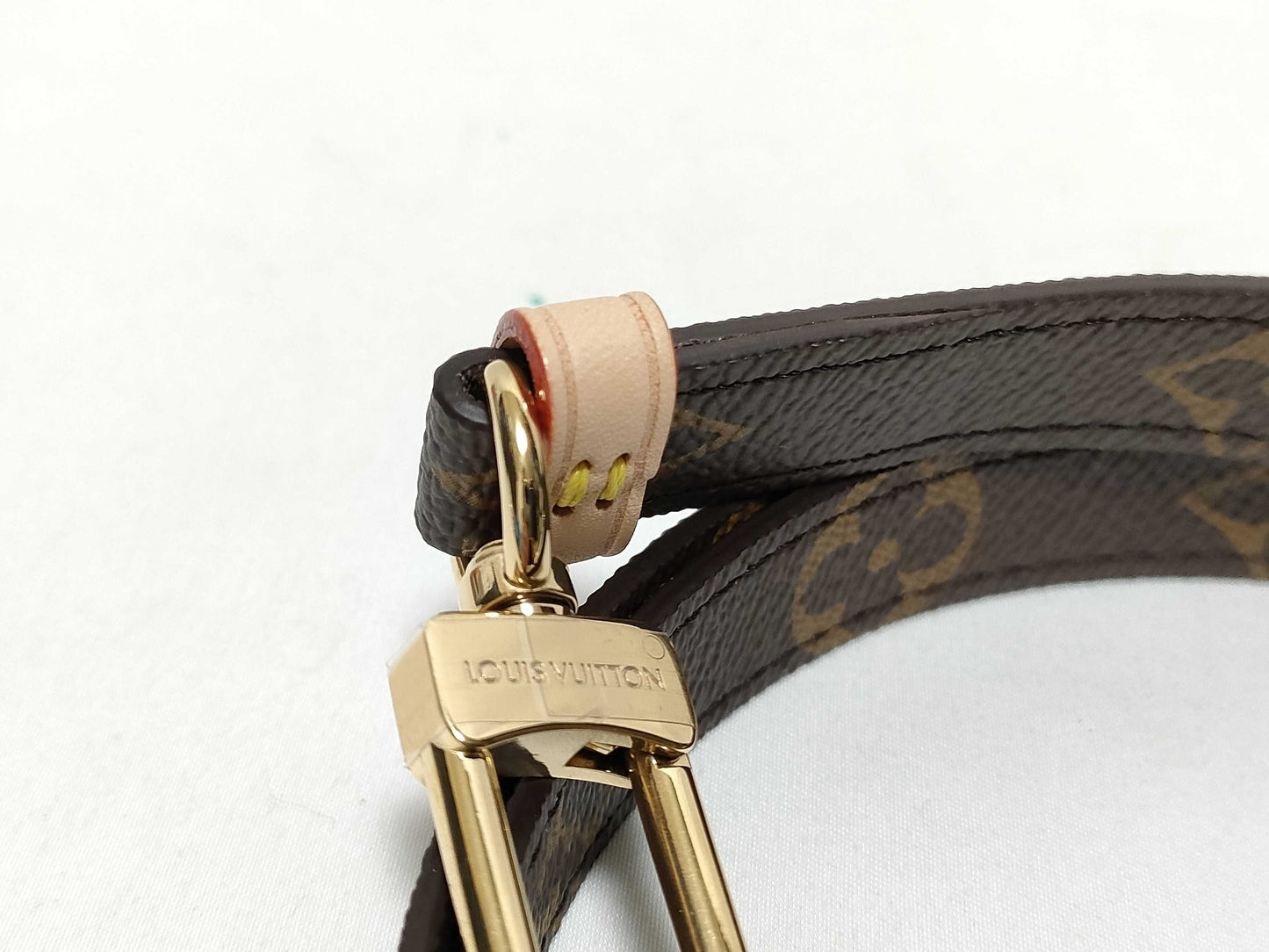 LOUIS VUITTON RFID verification failed. Serial number verification failed. Louis Vuitton Monogram Adjustable Strap, Brown, Gold Hardware, 80*2*.05cm.
