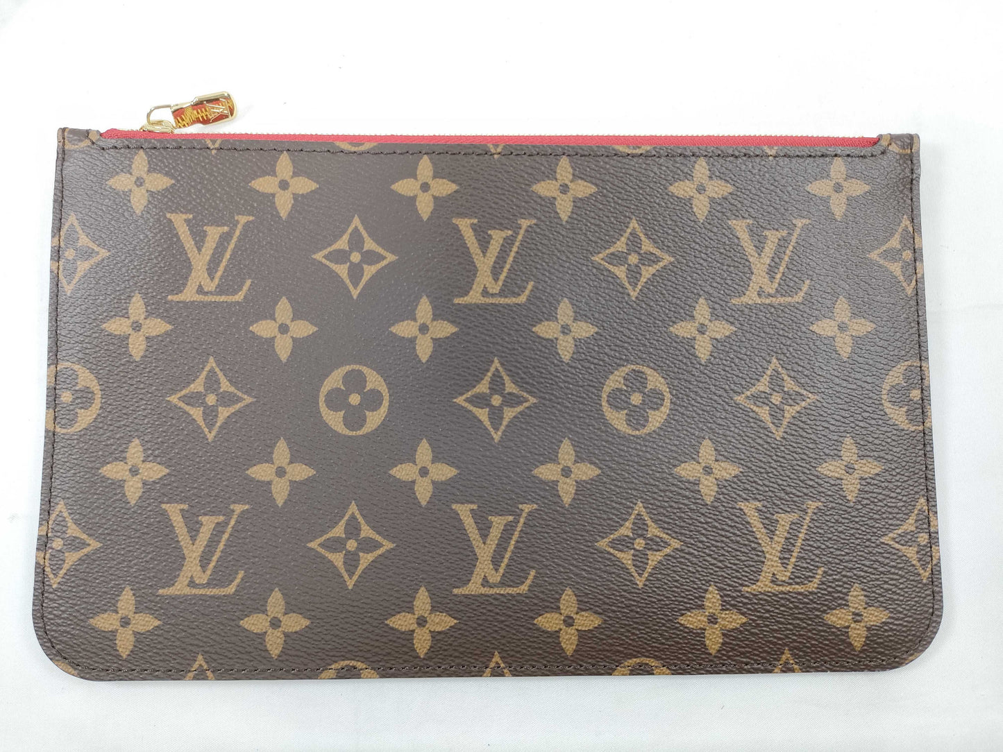 LOUIS VUITTON Monogram Louis Vuitton Neverfull Pouch / Brown Monogram Canvas / Gold Hardware Other Accessories