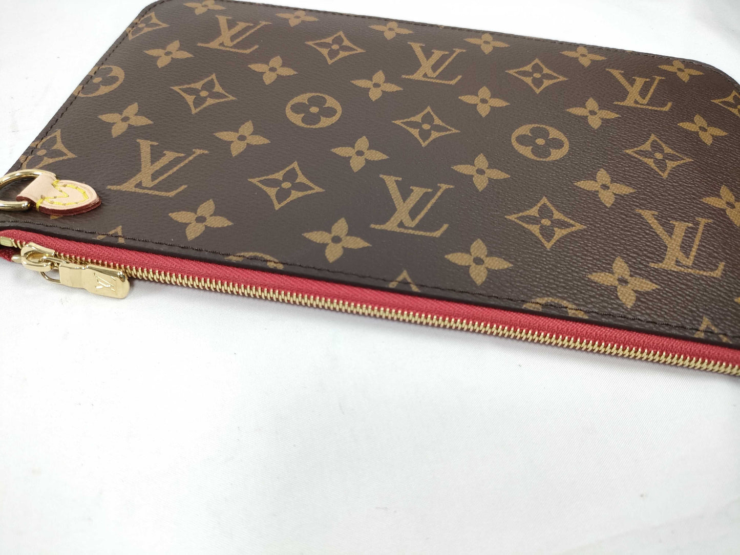 LOUIS VUITTON Monogram Louis Vuitton Neverfull Pouch / Brown Monogram Canvas / Gold Hardware Other Accessories