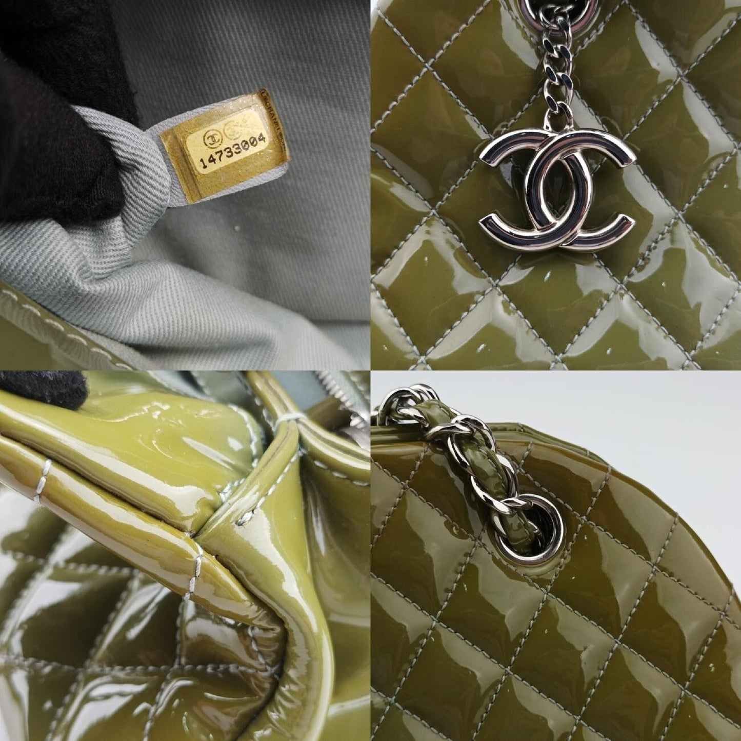 CHANEL Mademoiselle Bowling Green Patent A5055714733004 Shoulder Bag