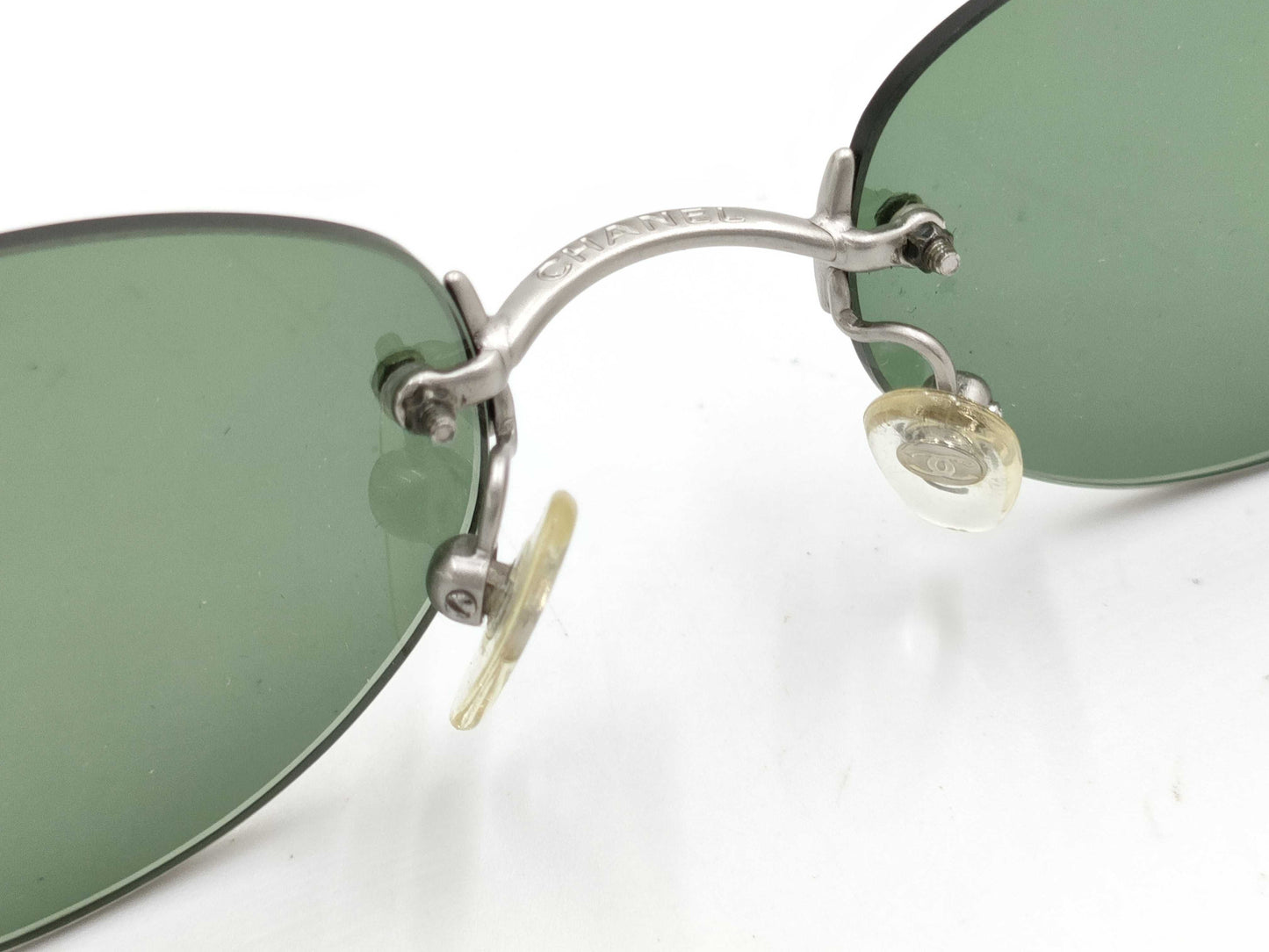 CHANEL Chanel Coco Mark Rimless Vintage Sunglasses