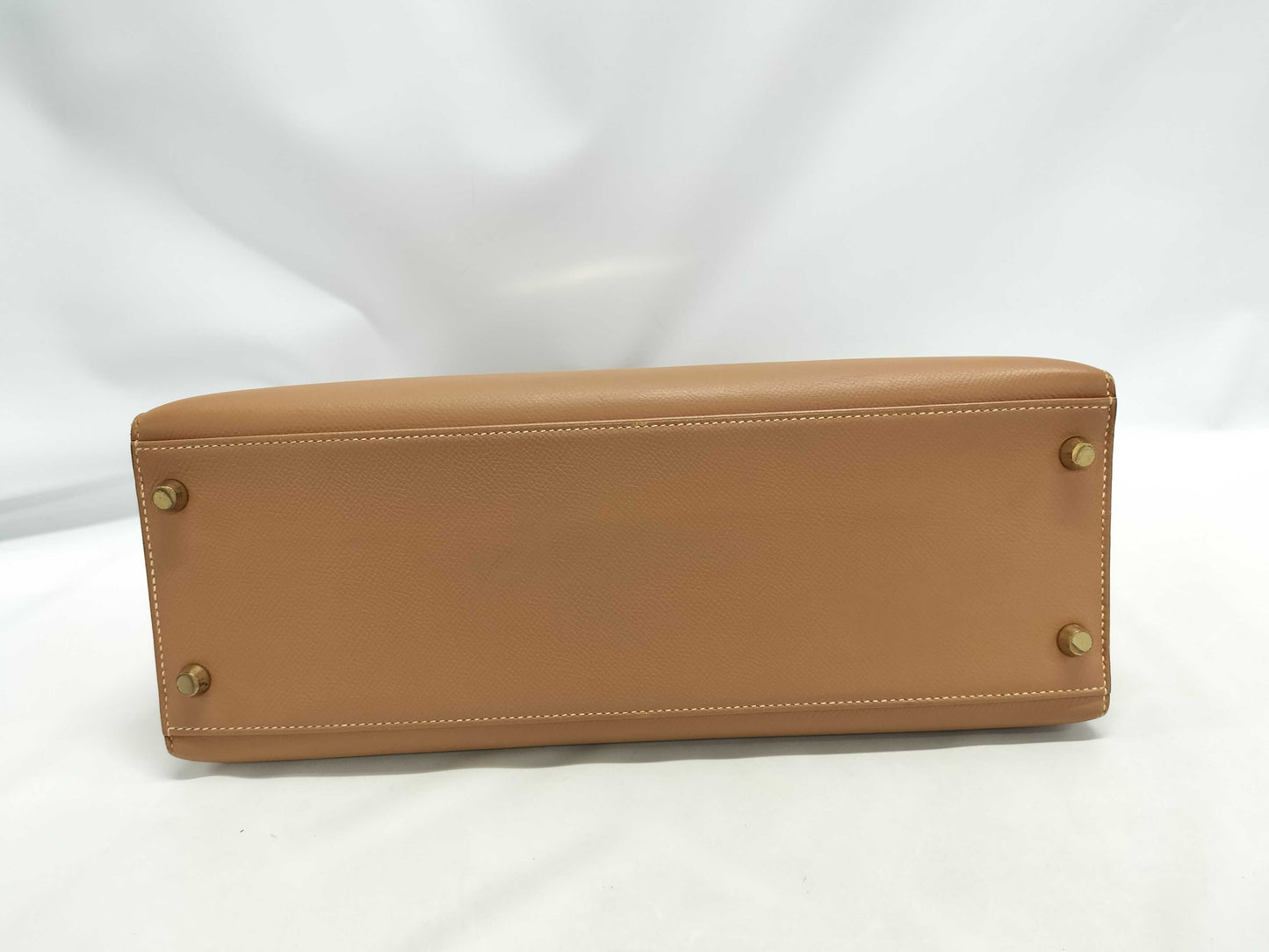 HERMES Kelly 32 Couchvel Natural Gold Hardware Handbag