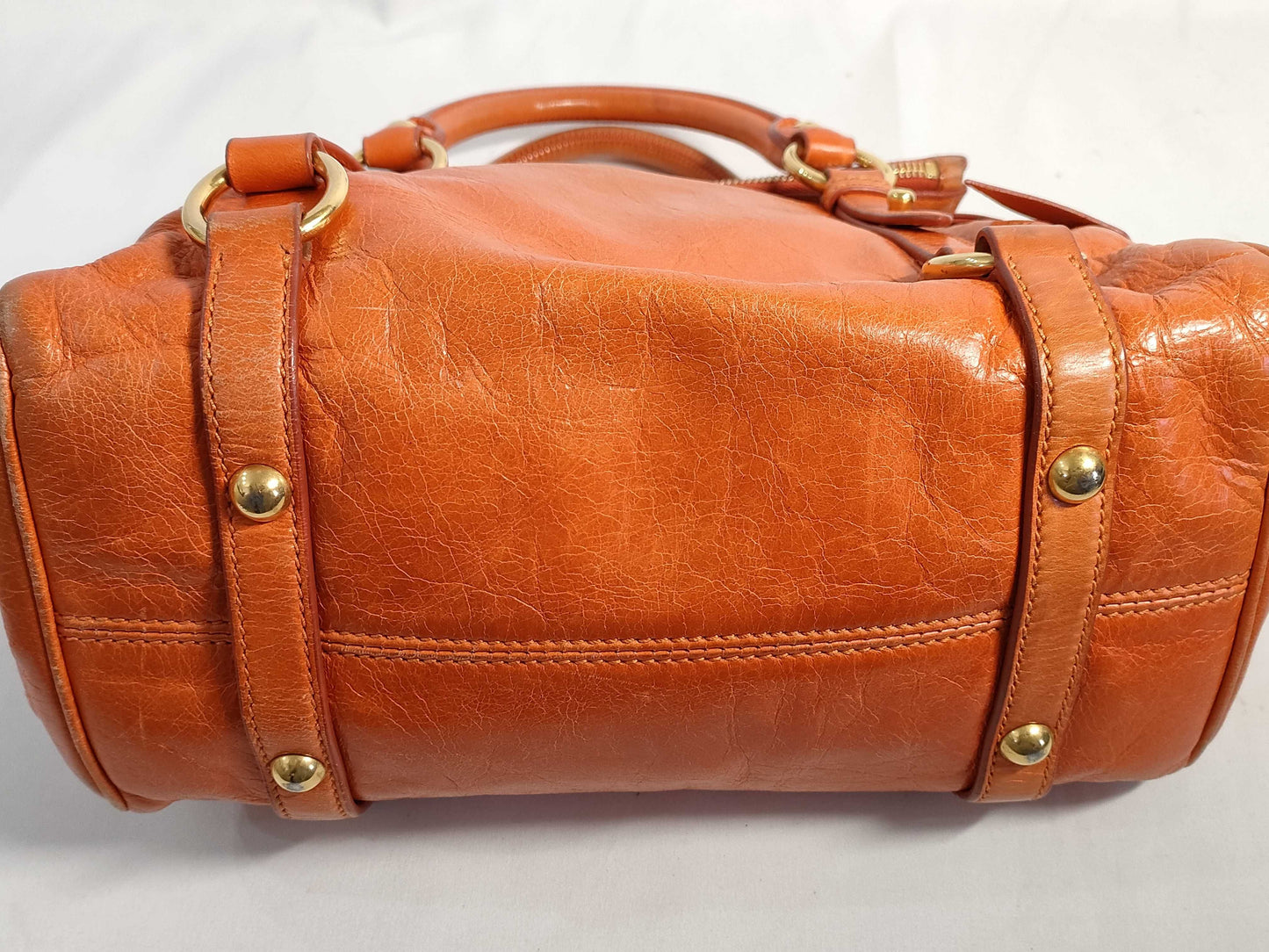 Miu Miu Miu Miu Ribbon 2-Way Bag Orange Handbag