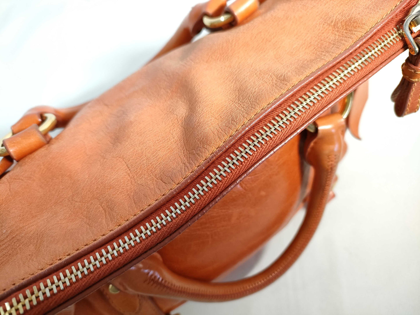 Miu Miu Miu Miu Ribbon 2-Way Bag Orange Handbag