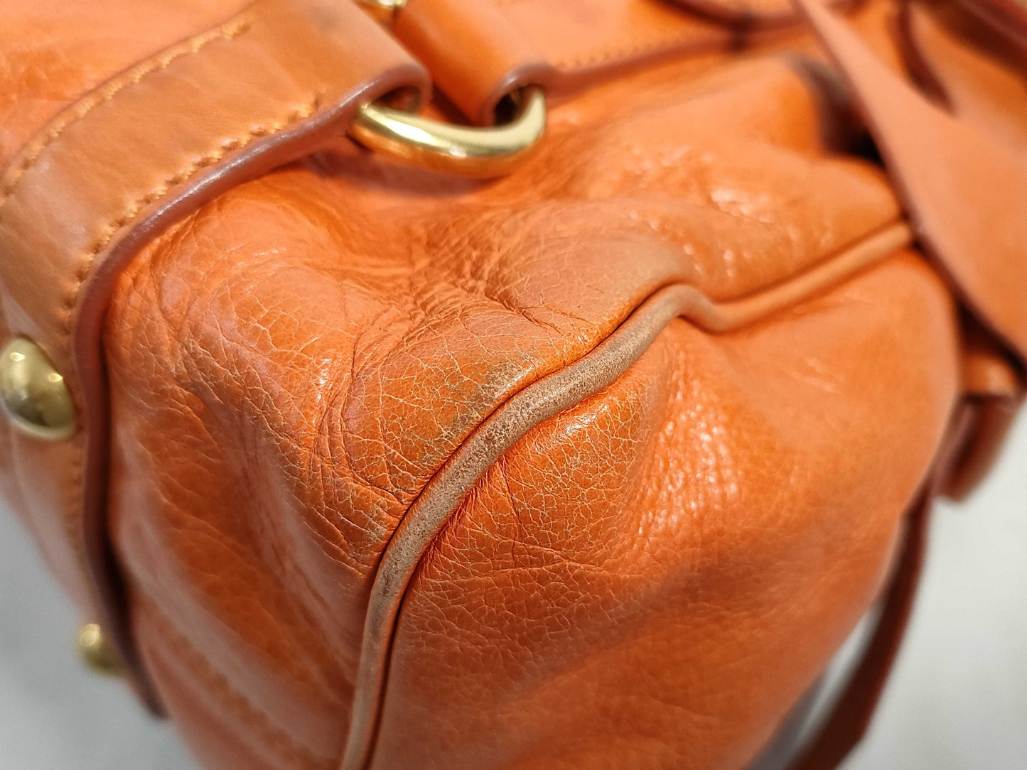 Miu Miu Miu Miu Ribbon 2-Way Bag Orange Handbag