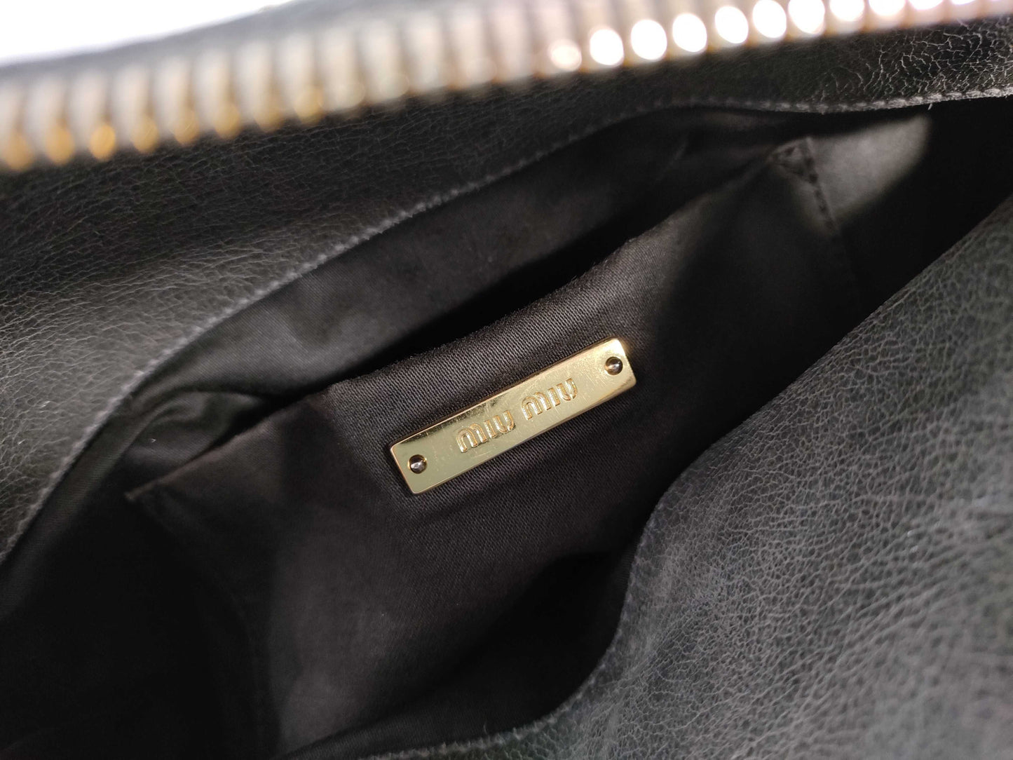 Miu Miu Miu Miu Ribbon 2-Way Bag Gray Handbag