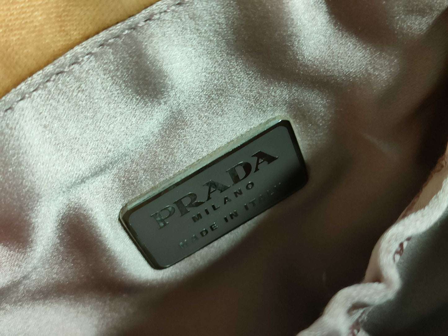 PRADA PRADA Prada Velour Handbag with White Tag