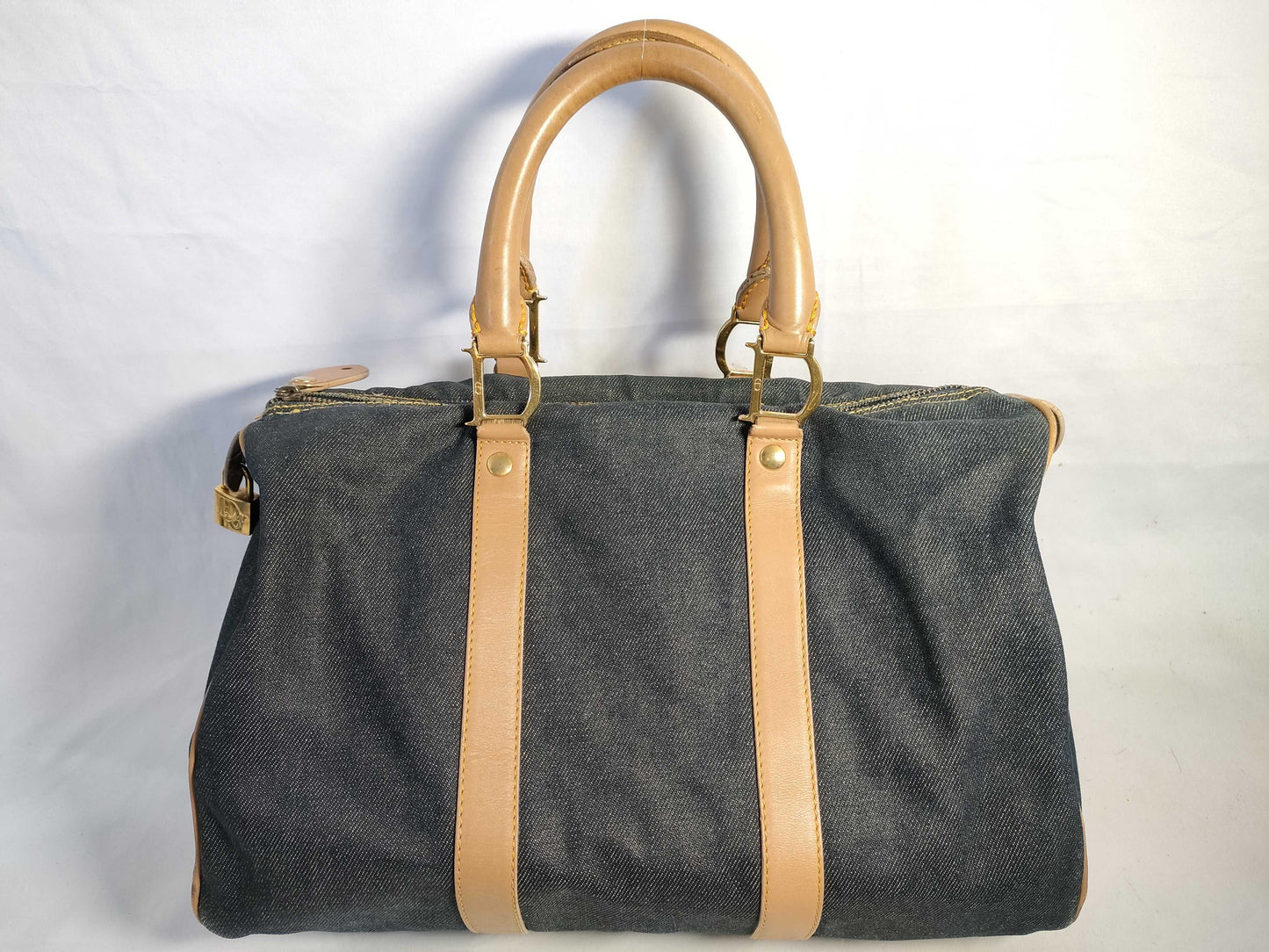 Dior Christian Dior Dior Denim Mini Boston Bag Handbag