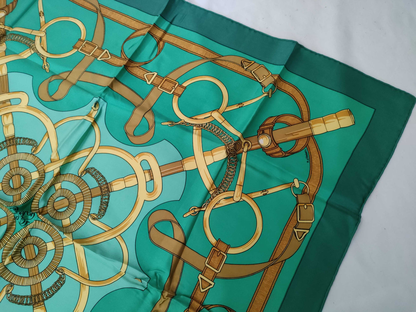 HERMES Carre Hermes Carre 90 Golden Spur Other Accessories
