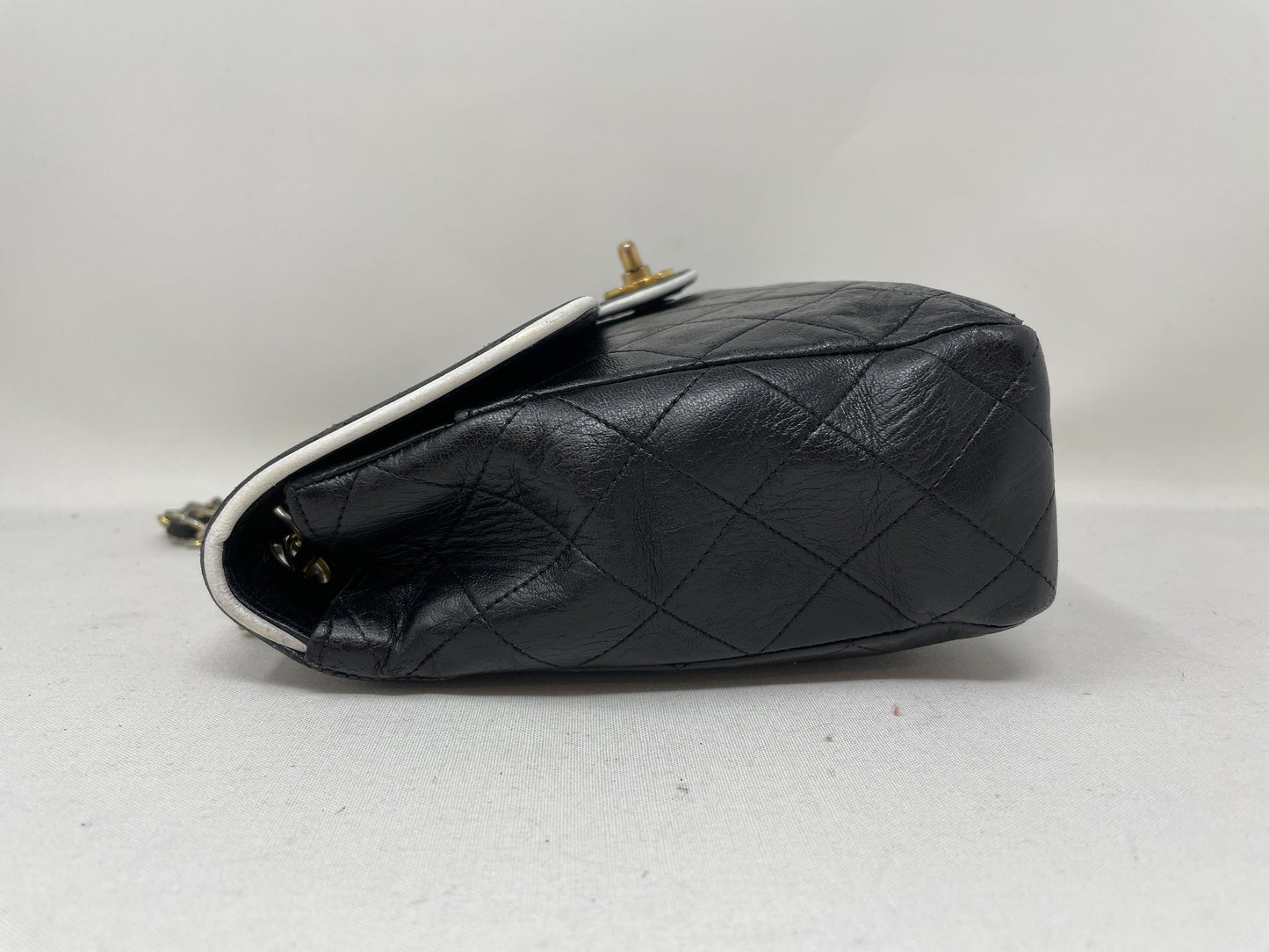 CHANEL Mini Matelasse Shoulder Bag, Lambskin, Two-Tone, with Seal