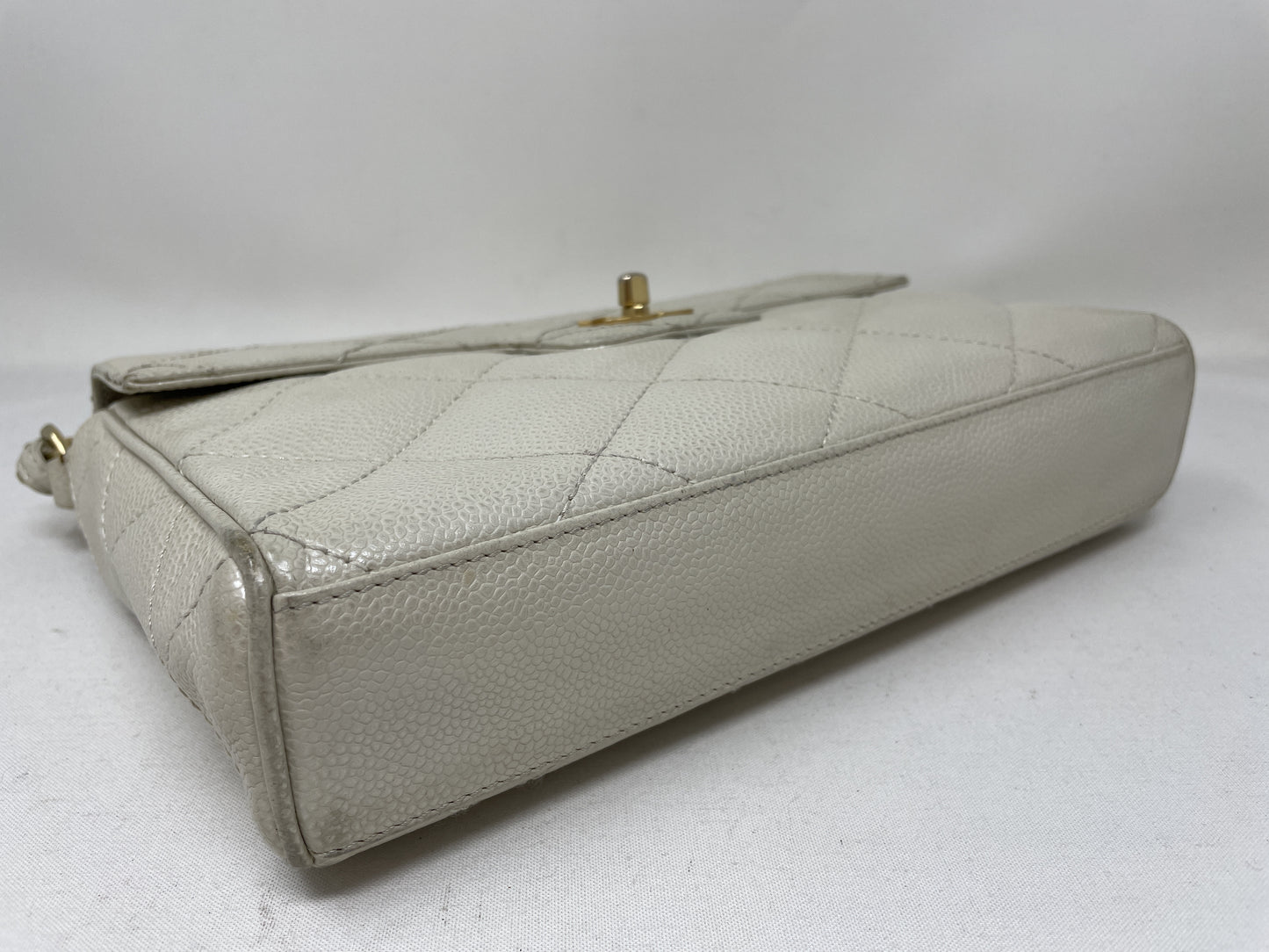 CHANEL Metallic Turn Lock Shoulder Bag with Seal