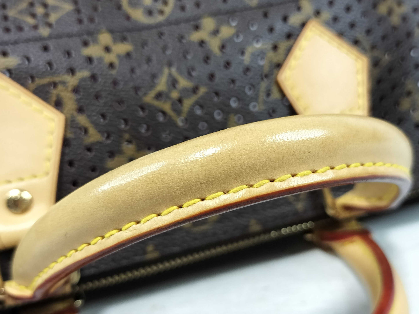 LOUIS VUITTON RFID Unverifiable MB0046 Monogram LVM95180 PerfoSpeedy 30 Fuchsia Handbag
