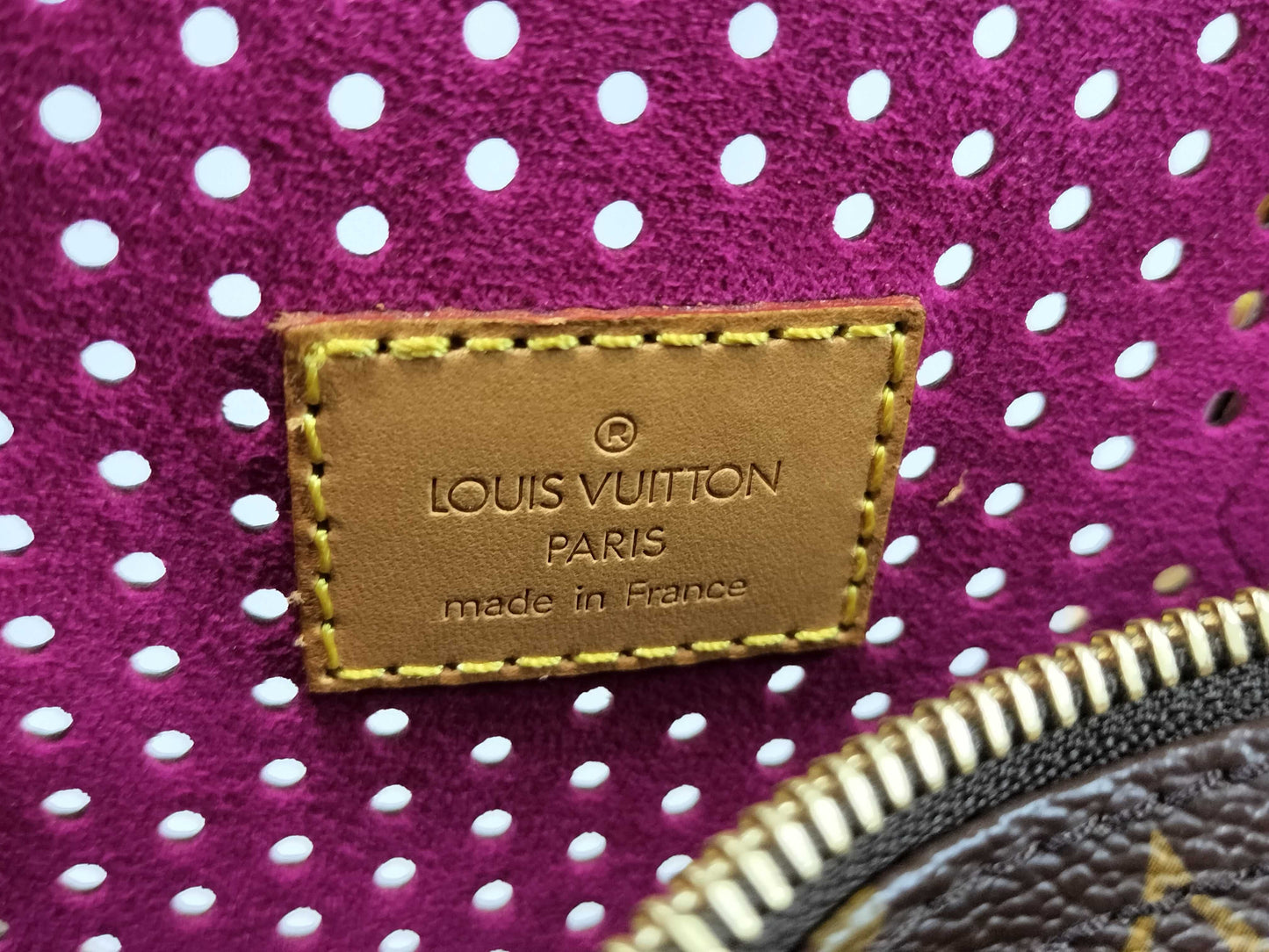 LOUIS VUITTON RFID Unverifiable MB0046 Monogram LVM95180 PerfoSpeedy 30 Fuchsia Handbag