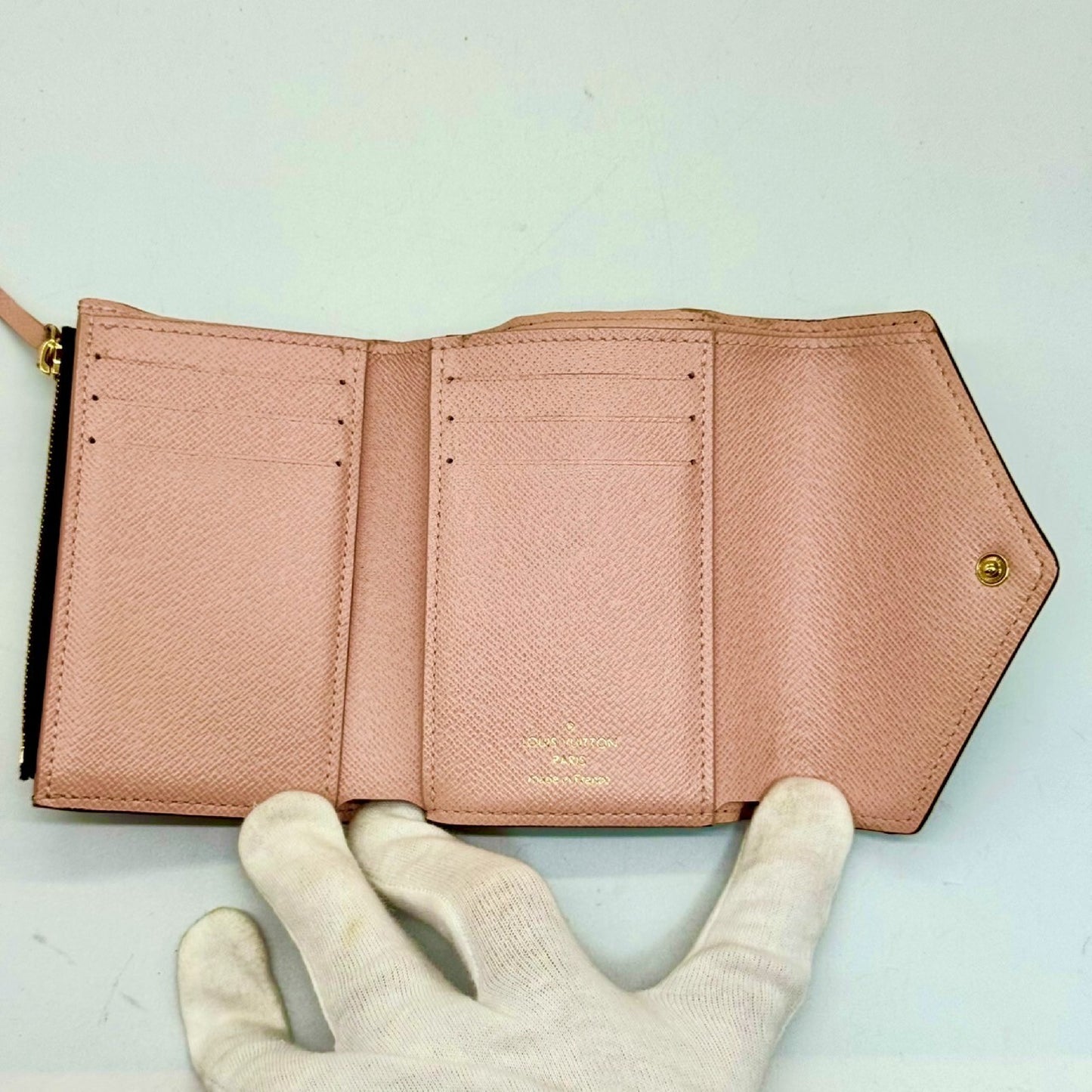 LOUIS VUITTON Monogram Victorine Tri-fold Wallet with Pink Interior SP4197 Wallet