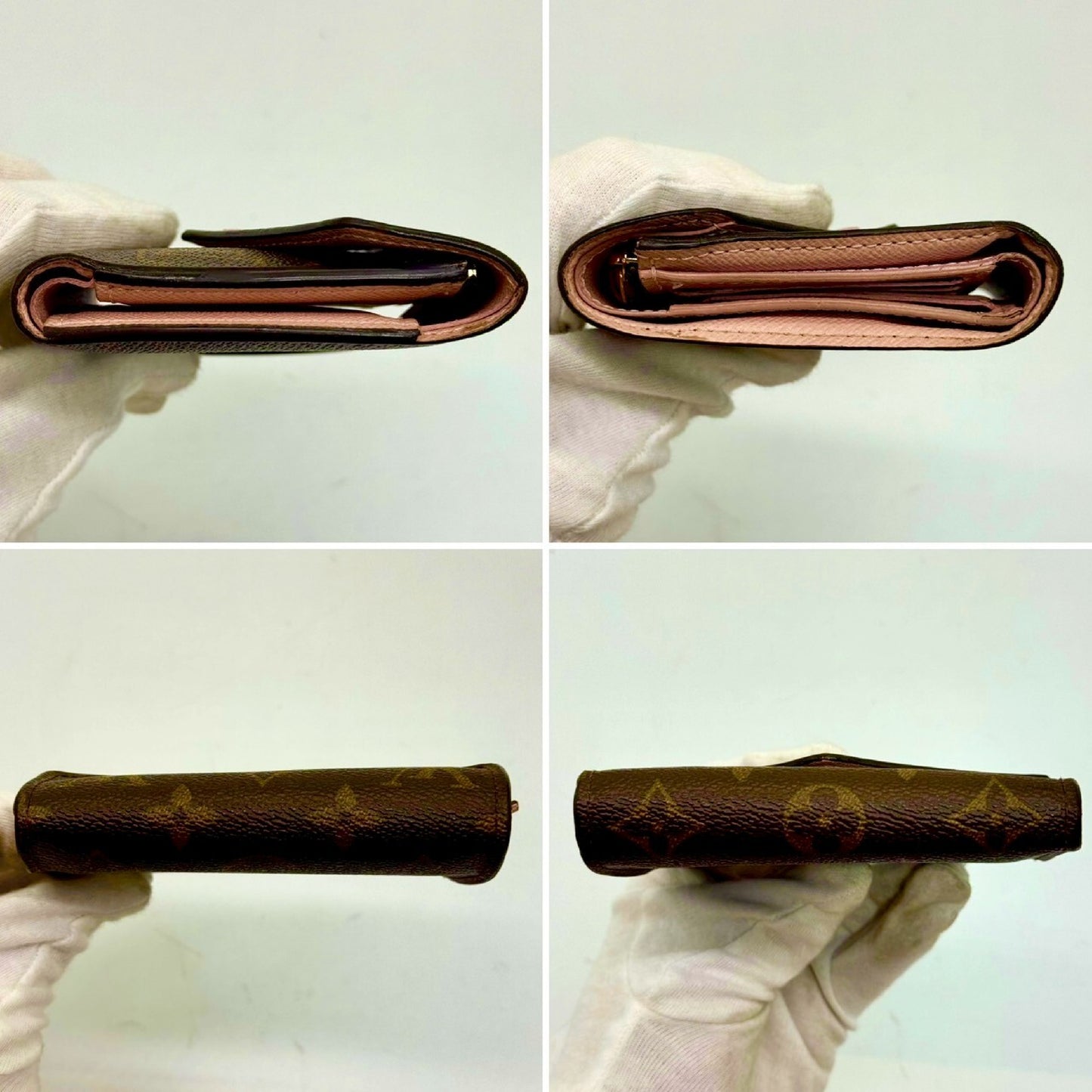 LOUIS VUITTON Monogram Victorine Tri-fold Wallet with Pink Interior SP4197 Wallet
