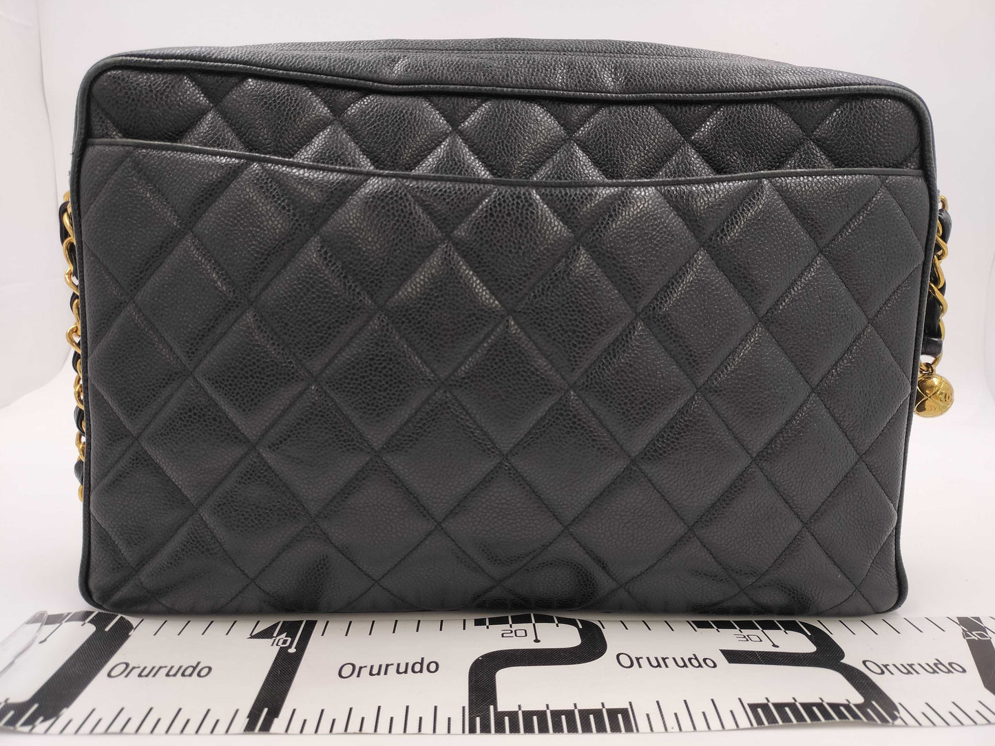 CHANEL Matelasse Chain Shoulder Bag in Black Caviar Skin 3054997 Shoulder Bag
