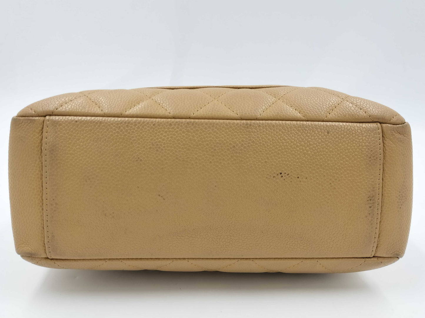CHANEL PST Tote Bag, Caviar Skin, Beige, 8941696